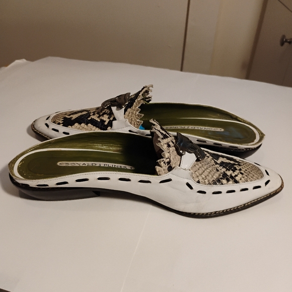 DONALD J PLINER Western Iguana Leather Mule Loafers Size 7M - Picture 10 of 15